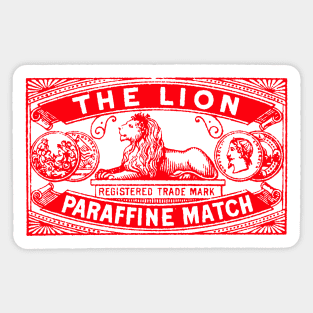 Lion Vintage Matchbook Sticker